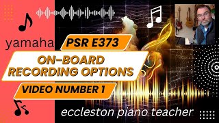 Recording on the Yamaha PSR e373 Keyboard Video No 1 An introduction [upl. by Goldin282]