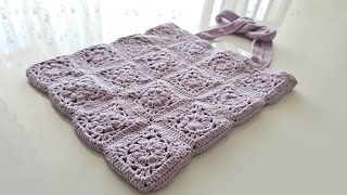 ZARİF KOLAY TIG İŞİ KARE ÖRGÜ ÇANTA YAPIMI CROCHET BAG Granny Square tutorial [upl. by Kaylil]