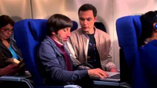 The Big Bang Theory  Sheldons and Howards first flight S07E17 HD [upl. by Holcomb]