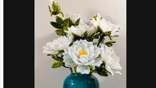 DIY Peony flower How to Make Beautiful Flower With Pipe Cleaner  Easy Pipe Cleaner Flower Tutorial [upl. by Eninnaej524]