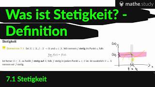 ▶ Was ist Stetigkeit  Definition 16  by MATHEstudy [upl. by Noryahs]