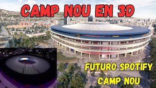 Video en 3D del futuro Spotify Camp Nou Me encanta [upl. by Aittam]