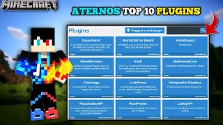 Aternos Top 10 Best Plugins Every SMP Needs  How to Add and Use In Minecraft Server Hindi 🤩 [upl. by Lan]