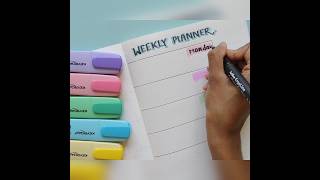 weekly planner ideas using notebook crafts shorts [upl. by Eustasius]