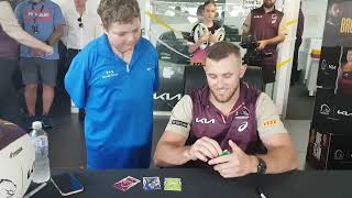 kurt capewell opening nrl trading cards brisbanebroncos kurtcapewell nrl [upl. by Ahsatal113]