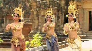 អប្សរាល្ខោនព្រះរាជទ្រព្យ Beautiful Apsara Royal Dancers in Angkor Wat Cambodia [upl. by Nalro]