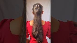 try this high ponytail hairstyle hack with claw clip♥️hairstyle hair hairtutorial shorts hacks [upl. by Haywood]