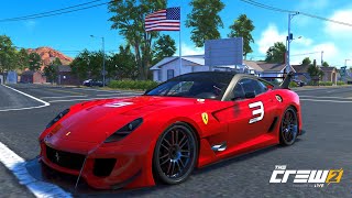 Dallas to Santa Fe Texas with Ferrari 599XX Evo  The Crew 2 [upl. by Atiz402]