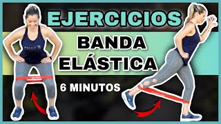 EJERCICIOS CON BANDA ELÁSTICA PARA GLÚTEOS Y PIERNAS 6 MINUTOS  NatyGlossGym [upl. by Atteuqram]