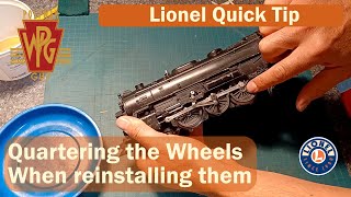 Quartering The Wheels When Re Installing them on your Postwar Lionels [upl. by Senecal]