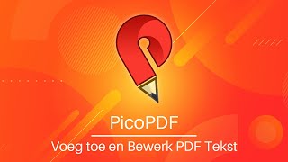 Voeg toe en bewerk tekst  PicoPDF PDFbewerker Tutorial [upl. by Abixah480]