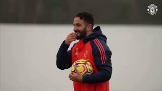 Ruben Amorim First Training Session at Manchester United [upl. by Arutek]