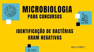 Aula 5  Identificação de bactérias Gram negativas [upl. by Haelem305]