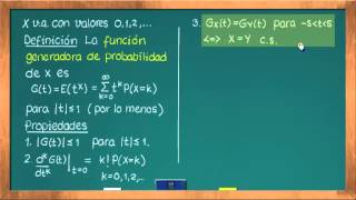 0626 Función generadora de probabilidad [upl. by Sibley]