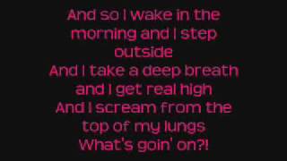 Whats Up4 Non Blondes Lyrics On Screen [upl. by Nnylcaj]