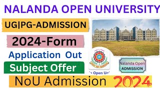 Nalanda Open University PG Admission 2024MAMScMComApply OnlineSubject Offer [upl. by Ettena786]