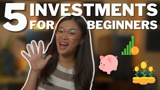 5 INVESTMENTS FOR BEGINNERS  Investing 101 [upl. by Marsland]