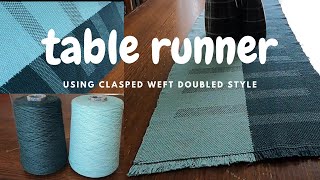 Weaving a Lovely Table Runner project using clasped weft doubled style on a Rigid Heddle Loom [upl. by Rebhun]