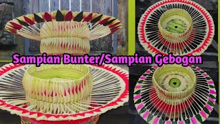 Membuat Sampian BunterSampian Gebogan super Padet [upl. by Airdni]