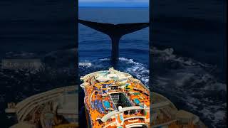 quotAmazing View Giant Whale Appears in Front of Cruise Shipquotadventure cruise whale shorts [upl. by Euphemiah]