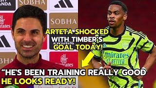 Jurrien Timber is BACK Timber Scores for Arsenal U21  Mikel Arteta comments about him [upl. by Llerej134]