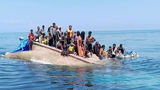 Desperate dehydrated Rohingyas picked up in dramatic sea rescue  AFP [upl. by Wende]