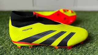 Adidas Predator League Laceless FGAG Boots Review  On Feet amp Unboxing ASMR 4K [upl. by Helaina]