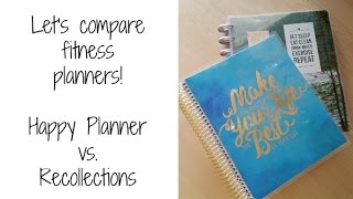 Lets compare fitness planners Happy Planner vs Recollections [upl. by Ozzy172]