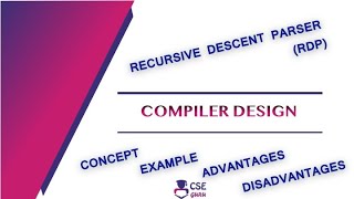 Recursive Descent Parser  Syntax Analyzer  Lec 28  Compiler Design [upl. by Nobe]