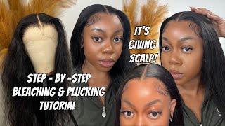 HOW TO ACHIEVE SCALP DETAILED PLUCKING AND BLEACHING TUTORIAL FOR BEGINNERS FT WESTKISS HAIR [upl. by Alracal276]