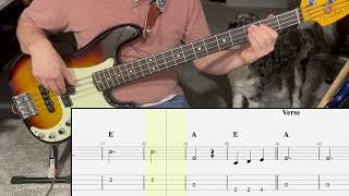 You Look So Good In Love  George Strait  Bass Guitar Cover Play Along Tabs [upl. by Tireb]