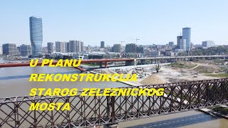 Stari Zeleznicki Most U Beogradu Postaje Pesacki Most  Snimak Dronom  4K [upl. by Swanhilda122]