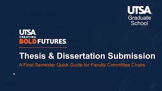 Thesis and Dissertation Manuscript Submission Quick Guide Video Supplement [upl. by Yrebmik313]