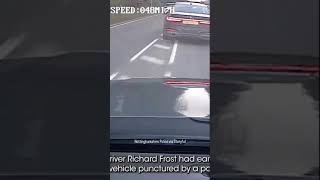 Moment 100 mph pursuit comes to dramatic conclusion as police use unmarked car to ram runaway driver [upl. by Atnoed461]