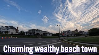 Wealthy American neighborhood sunset drive  Spring Lake New Jersey 🇺🇸 4k [upl. by Osman329]