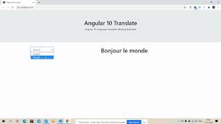 Angular 10 Language Translator Working Example [upl. by Jacquelin336]