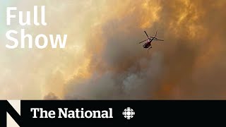 CBC News The National  Thousands flee Jasper National Park wildfires [upl. by Modnar]