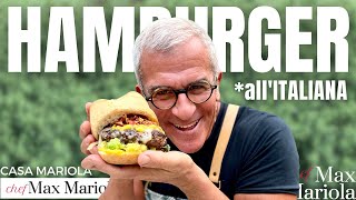 HAMBURGER allITALIANA fatto in casa Come fare CHEESEBURGER buonissimo  Ricetta Chef Max Mariola [upl. by Laughton]