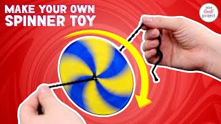 DIY String Spinner Toy  Paper Wheel Spinner Toy [upl. by Lielos]