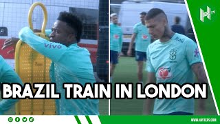 Vini Jr Richarlison amp Brazil stars train at Arsenal’s London Colney 🇧🇷 [upl. by Bolling100]