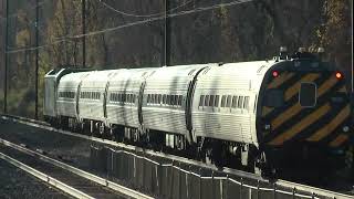 Veterans Day Railfanning at Exton Keystone Train 647 departing Exton [upl. by Ieppet]