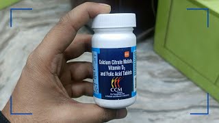 Calcium Citrate Malate  Vitamin D3 amp Folic Acid Tablets Uses In Hindi  CCM Tablet Uses In Hindi [upl. by Golding93]