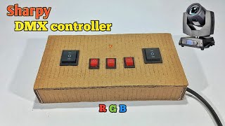 How To Make Sharpy light DMX controller at home with cardboard 🔥🔥🔥sharpy light remote kaise banaye [upl. by Bilbe]