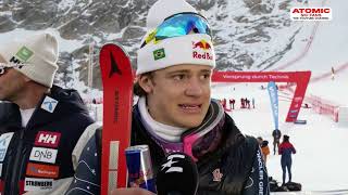 Lucas Pinheiro Braathen 🇧🇷 🇳🇴  Solden postrace interview weareskiing atomic [upl. by Jessamine87]