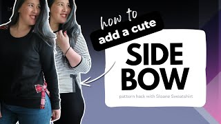 ✨ How to Add a Bow Side Detail to the Sloane Sewing Pattern 👗🎀  Easy Sewing Hack amp so cute [upl. by Murtha273]