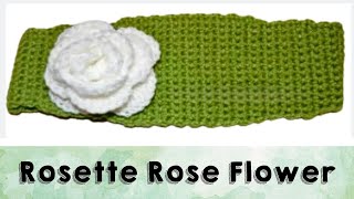 How to Crochet a Rosette Flower Step by Step DIY Crochet Flower [upl. by Yemerej940]