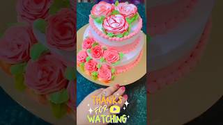 Two tier cake🎂😋 twotiercakedesign cake cakedecoratinglover cakeart cakelover cakearttutorials [upl. by Lesya233]