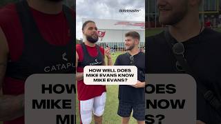 Turns out Mike Evans is a Mike Evans expert 😂 buccaneers nfl mikeevans trivia interview [upl. by Anayrb]