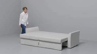 IKEA  HOLMSUND Anleitung vom 3er Sofa zum Bett [upl. by Laekcim]