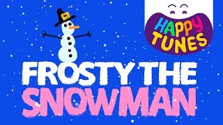 Frosty The Snowman Kids Songs Video Lyric  Happy Tunes [upl. by Mistrot]